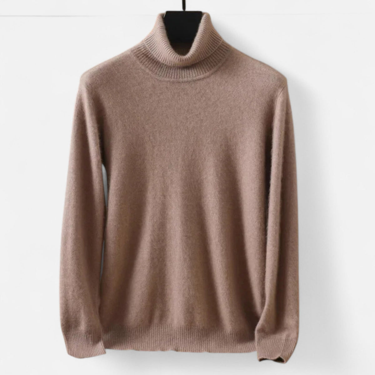 Classic Men's Sweater – Turtleneck — Brown