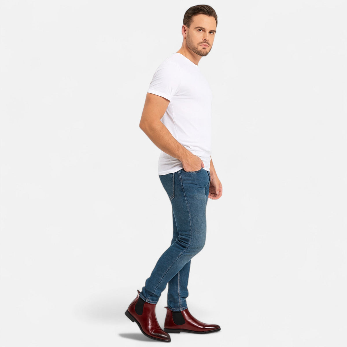 Men’s Chelsea Boots – Timeless Elegance — Red