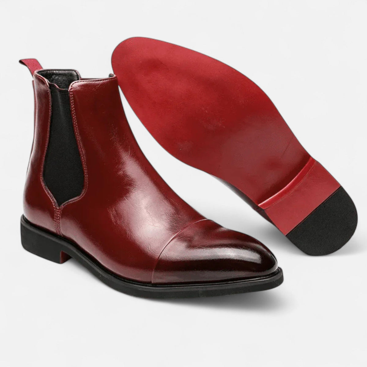 Men’s Chelsea Boots – Timeless Elegance — Red