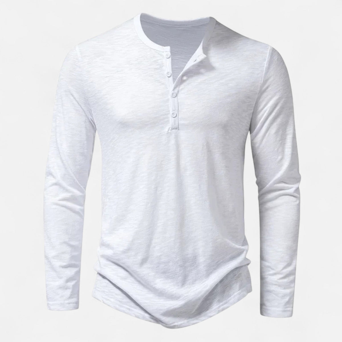 Men's Slim-Fit Henley T-Shirt — White