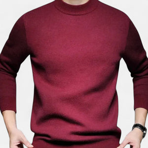 Men's Timeless Crew-Neck Knit Sweater — Red
