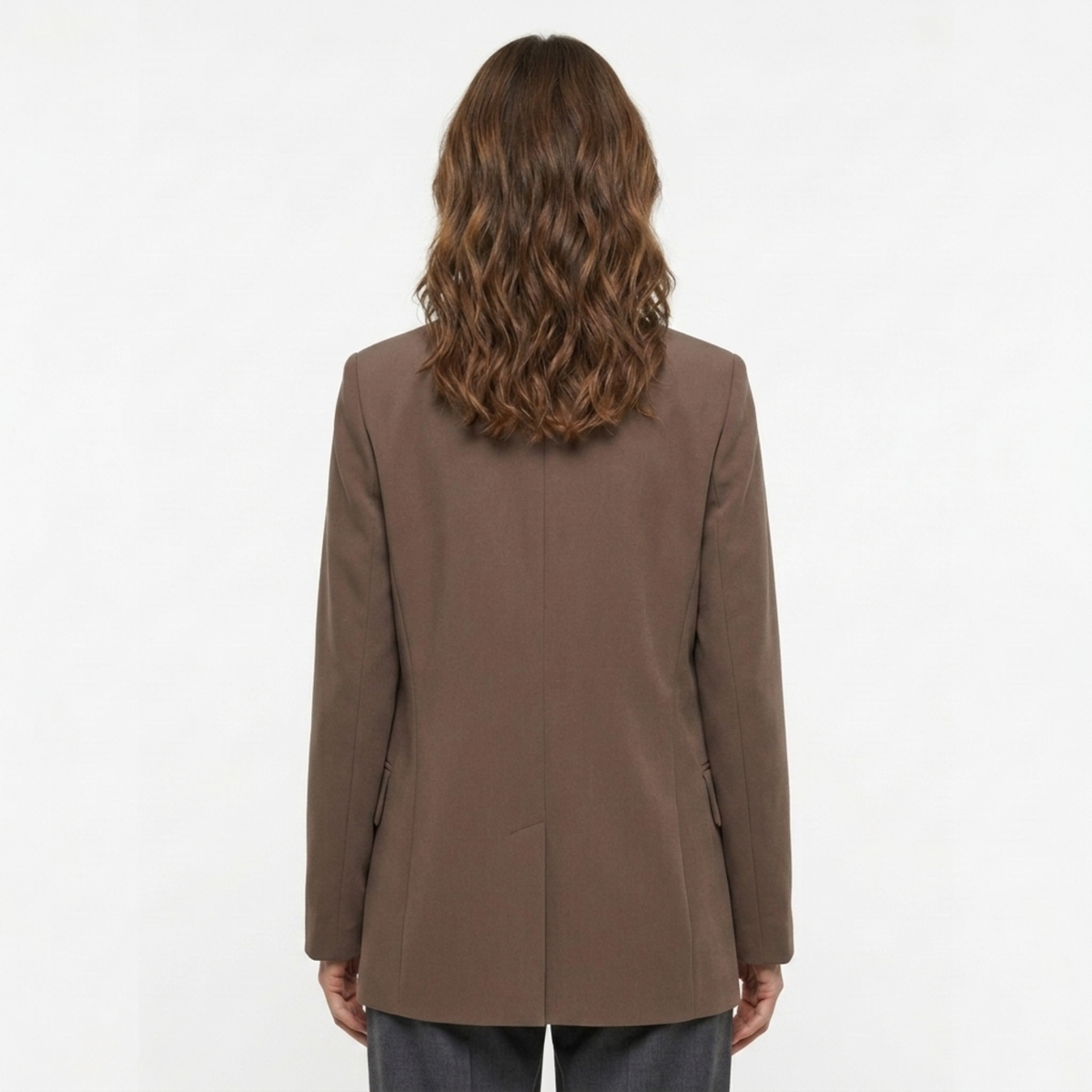 Women’s Blazer – Double-Breasted with Pockets, Timeless Relaxed Fit — product view