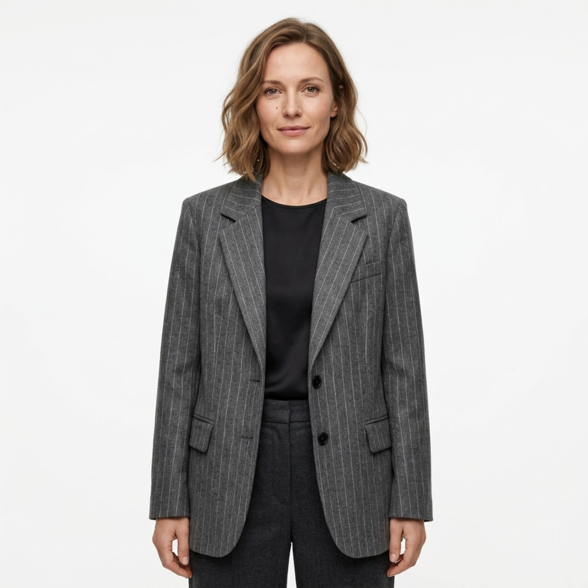 Women’s Blazer – Fine Stripes and Relaxed Fit — product view