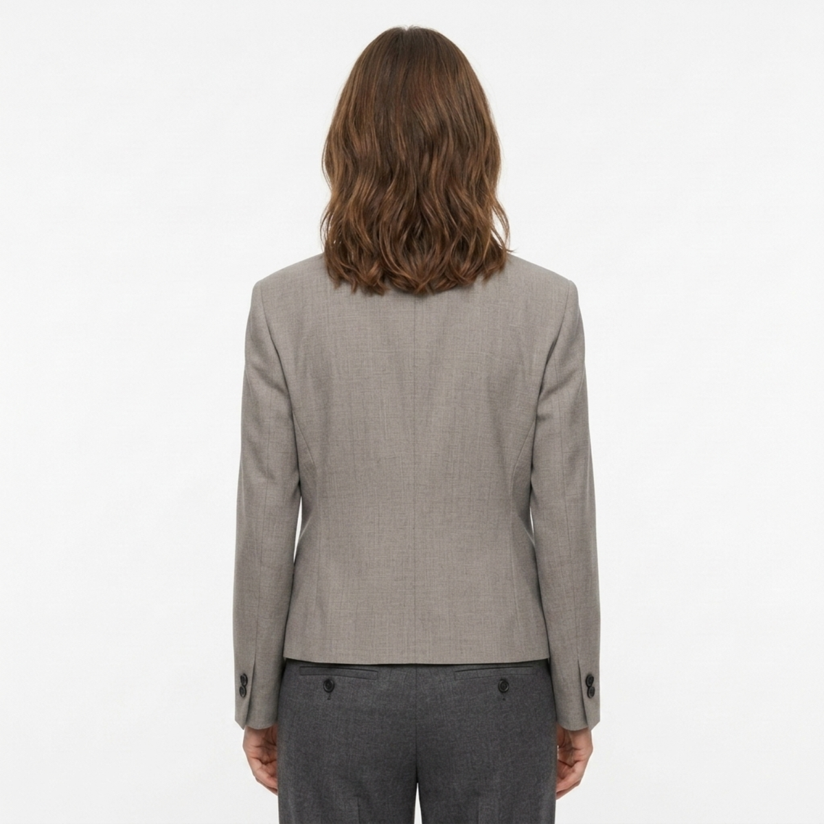 Women’s Jacket – Stand Collar and Relaxed Asymmetrical Cut — product view