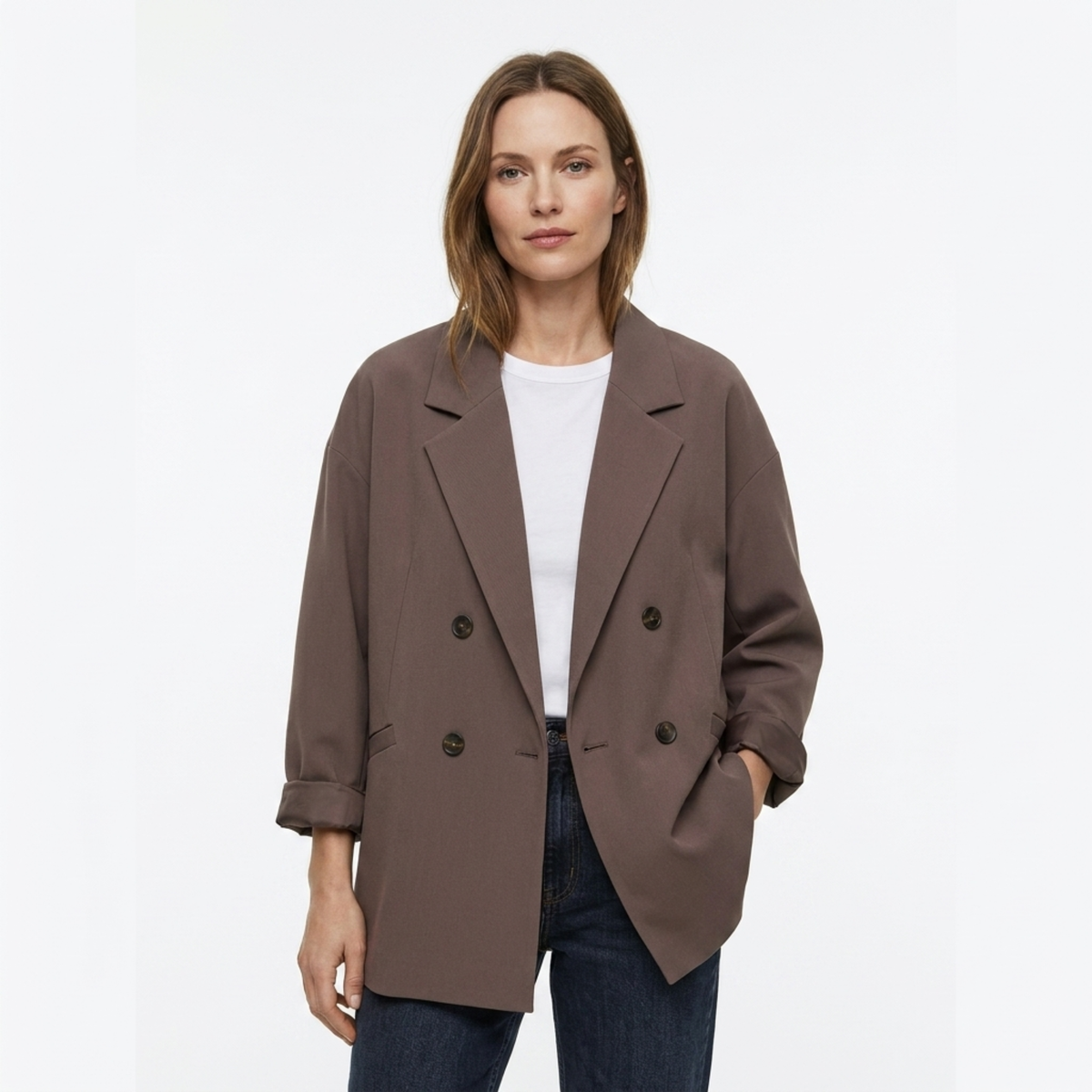 Blazer for Women – Double-Breasted and Modern Casual Oversized Fit — image 3
