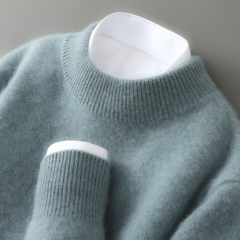 Herrenpullover in Strickoptik mit schmaler Passform — Grün