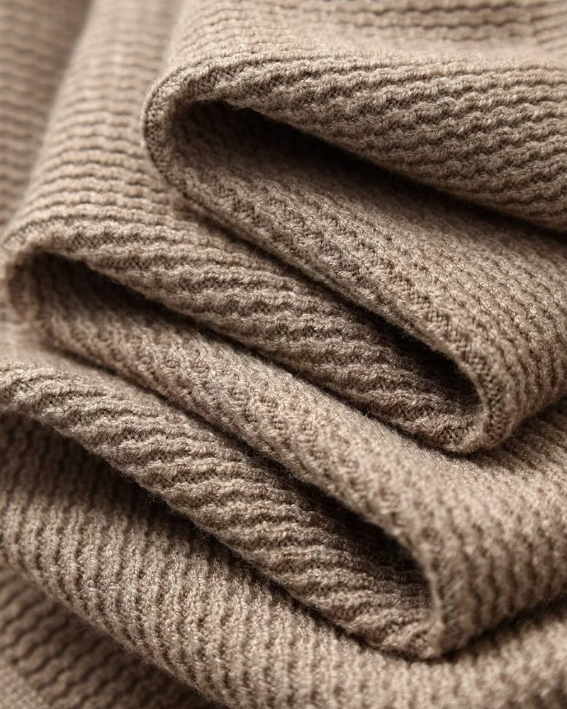 Men's Polo-Collar Textured Pullover — product view