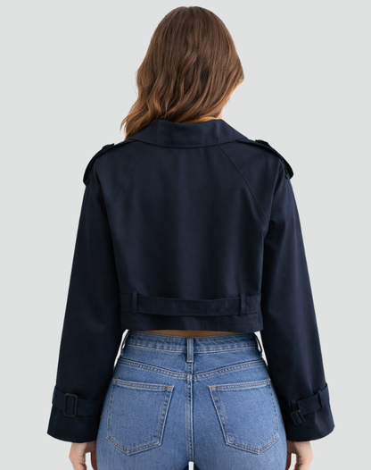 Women’s Trench Coat – Cropped Fit and Timeless Classic Silhouette — image 7