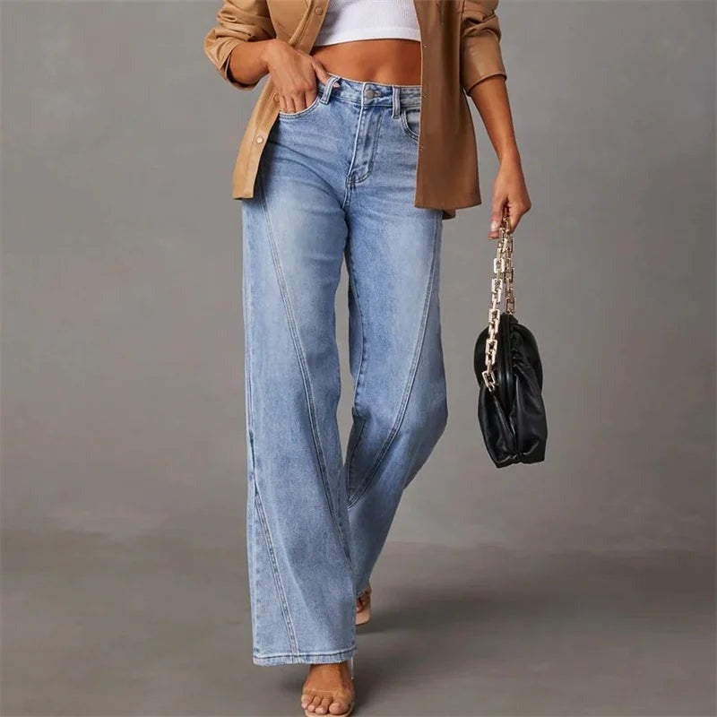 Women's Denim Jeans – Wide Leg and High Waist — product view