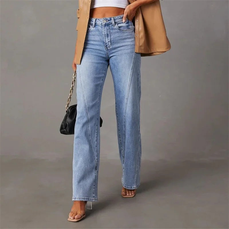 Women's Denim Jeans – Wide Leg and High Waist — product view