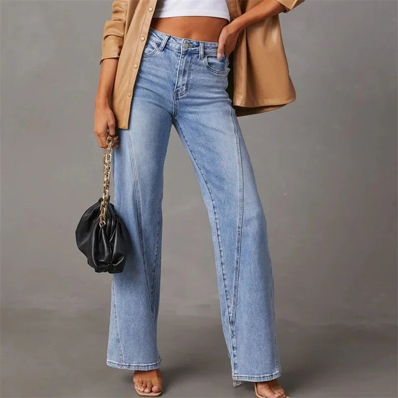 Women's Denim Jeans – Wide Leg and High Waist — product view