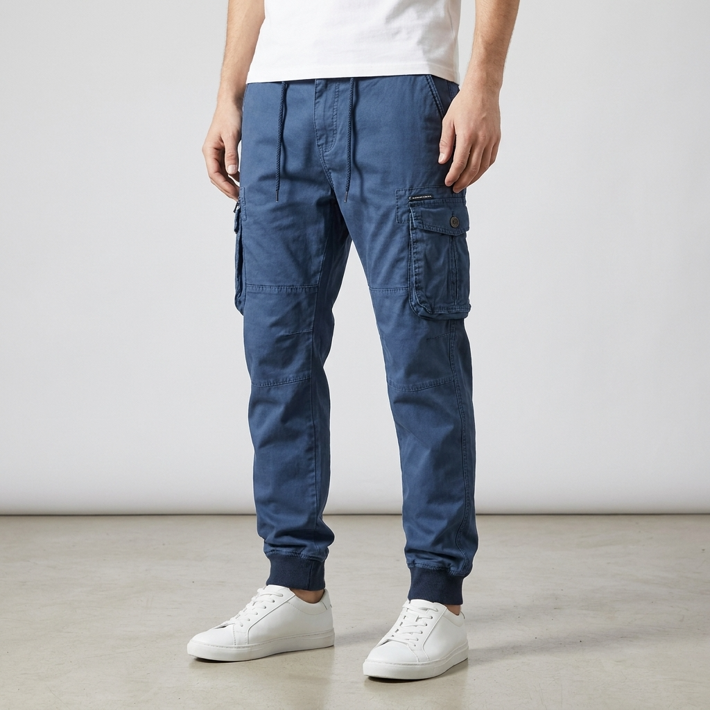 Men’s Joggers – Cargo Pockets and Adjustable Elastic Waistband — product view