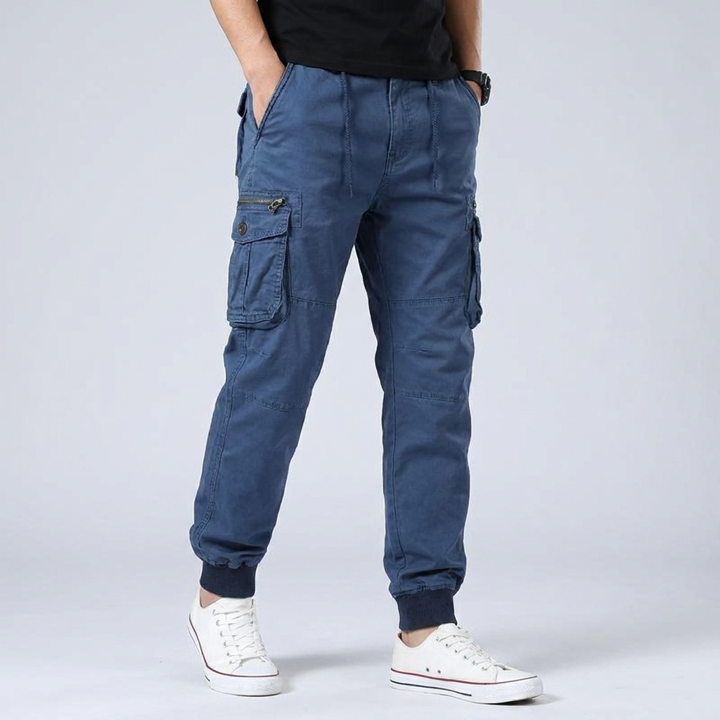 Men’s Joggers – Cargo Pockets and Adjustable Elastic Waistband — product view