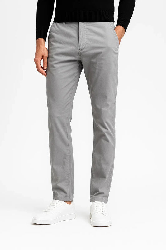 Men’s Chinos – Straight Fit and Everyday Comfort — Grey
