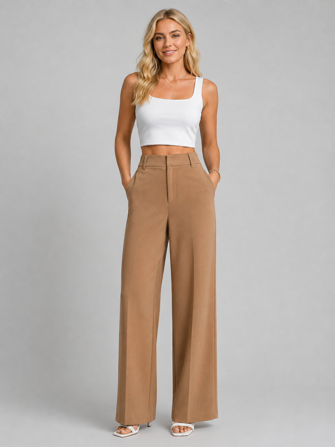 Women’s Trousers – High-Waisted, Wide-Leg, Timeless Tailored Cut — product view