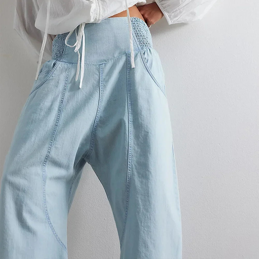 Women's Trousers – Wide Leg and Elastic Waistband — product view