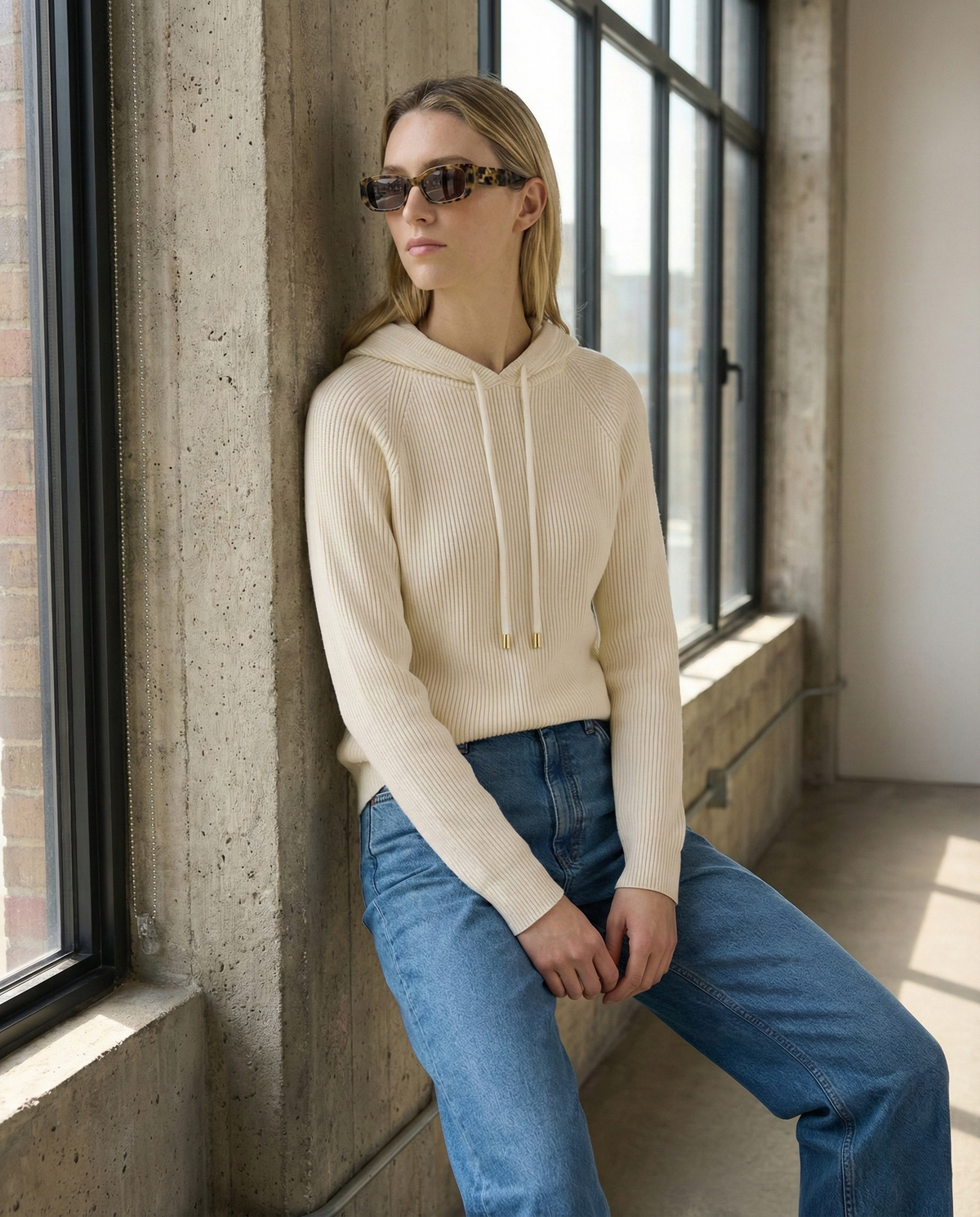 Women’s Sweatshirt – Relaxed Fit and Adjustable Drawstrings — product view