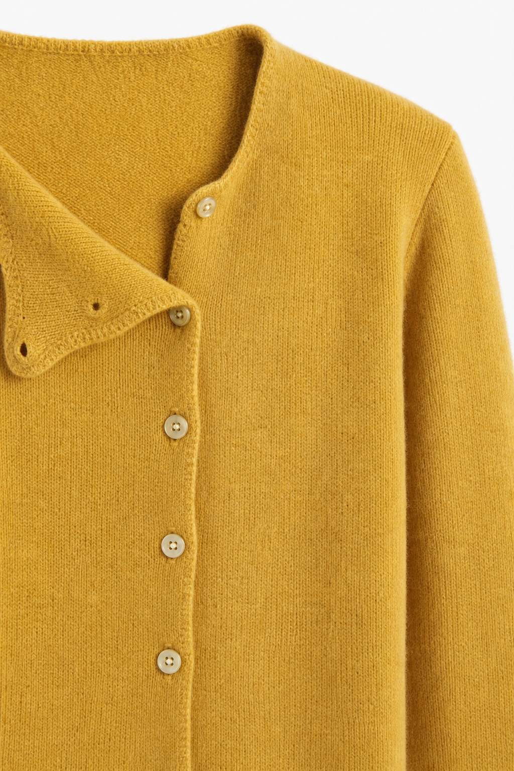 Women's Sweater – Asymmetrical Buttons and Lightweight Knit — product view