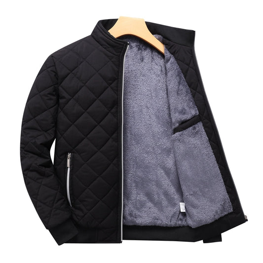 Men’s Quilted Jacket – Warm Lining and Timeless Relaxed Fit — Black