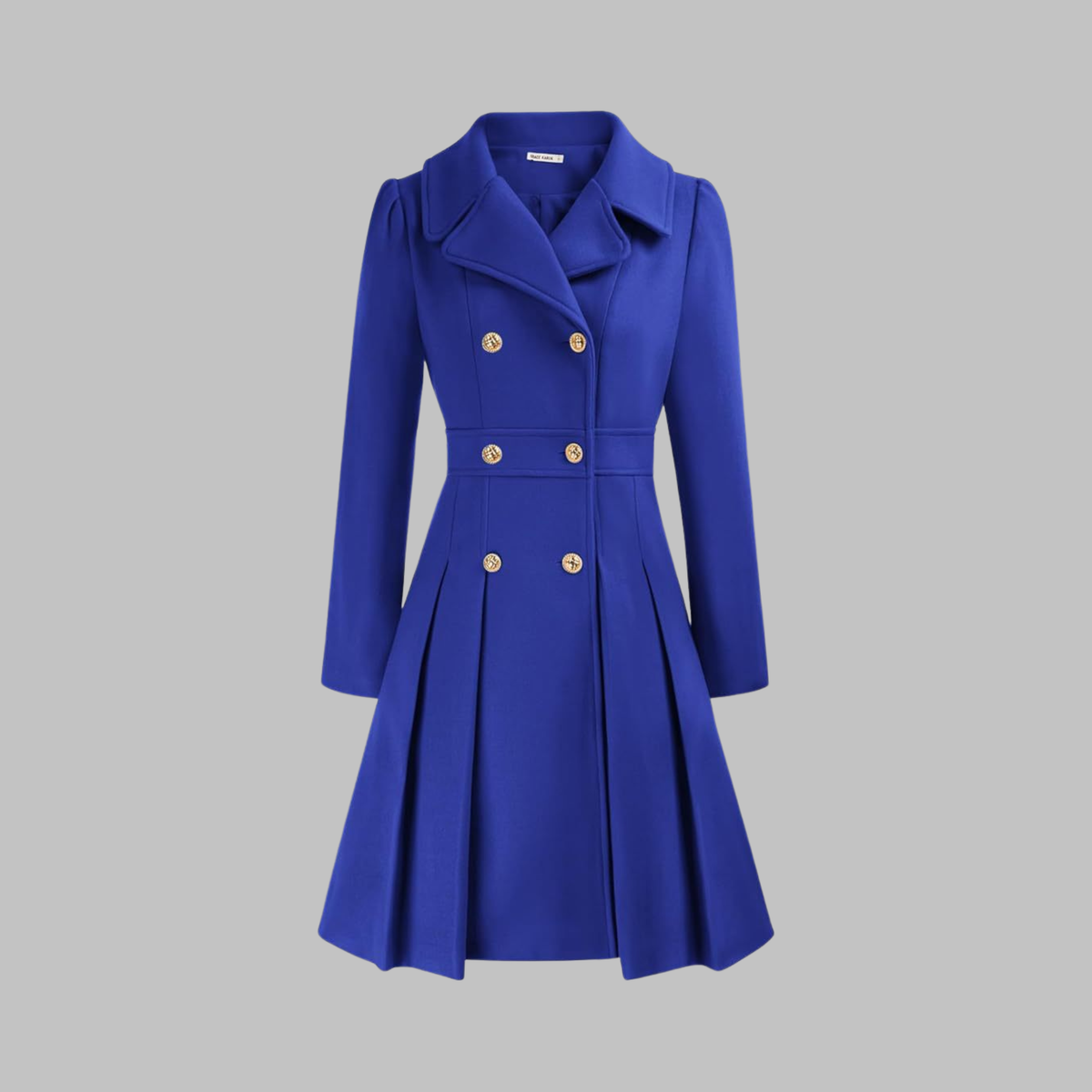 Women's Double-Breasted Coat – Classic Cut and Timeless Elegance — Royal Blue