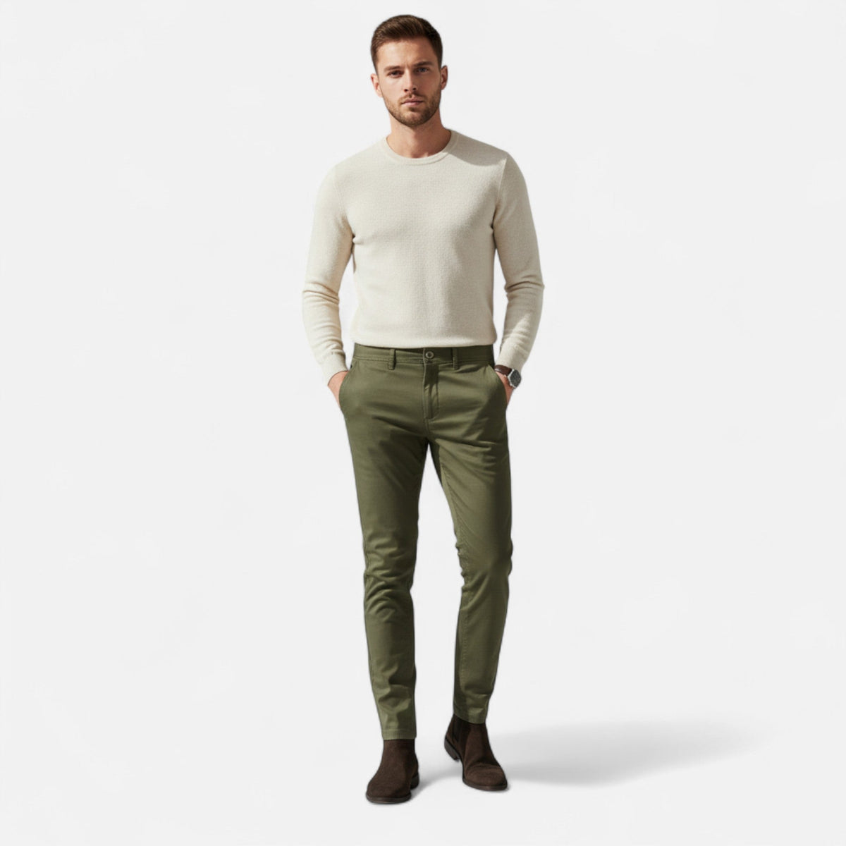 Men’s Chinos – Slim Fit and Effortlessly Smart-Casual Everyday Style — Green