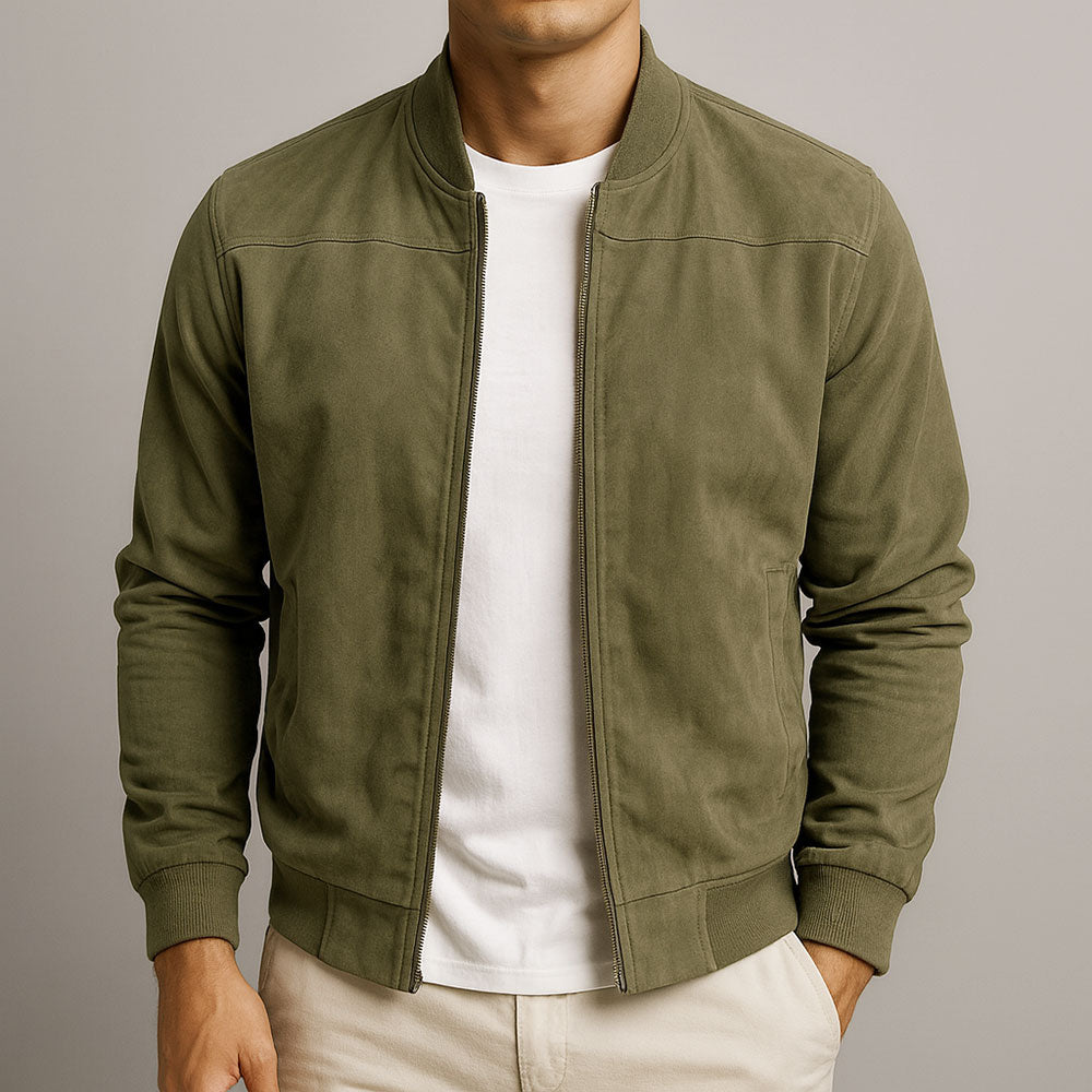 Men's Bomber Jacket – Slim Fit and Timeless Urban Style — Green