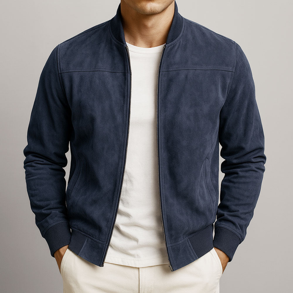 Men's Bomber Jacket – Slim Fit and Timeless Urban Style — Dark Blue