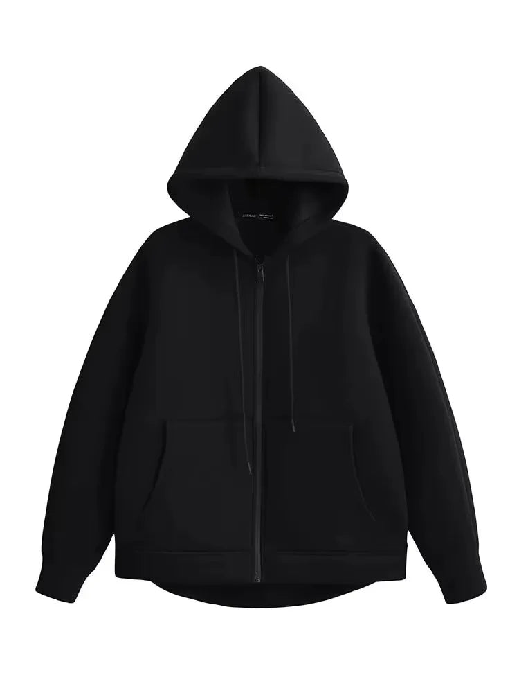Women's Zip-Up Sweatshirt – Double Pockets and Relaxed Oversized Fit — image 1