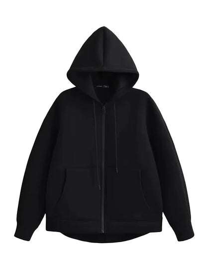 Women's Zip-Up Sweatshirt – Double Pockets and Relaxed Oversized Fit — image 1