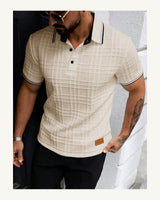 Men's Short Sleeve Polo Shirt in Apricot, product view