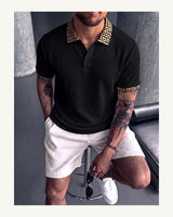 Men's Short Sleeve Polo Shirt in Black 2, product view