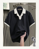 Men's Short Sleeve Polo Shirt in Black, product view