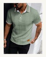 Men's Short Sleeve Polo Shirt in Green, product view