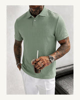 Men's Short Sleeve Polo Shirt in Mint Green, product view