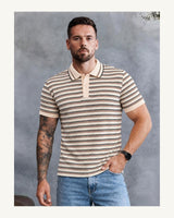 Men's Short Sleeve Polo Shirt in Multicolor, product view
