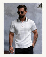 Men's Short Sleeve Polo Shirt in White 3, product view