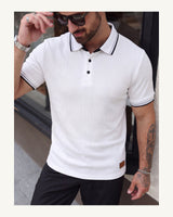 Men's Short Sleeve Polo Shirt in White 4 - original-tratada