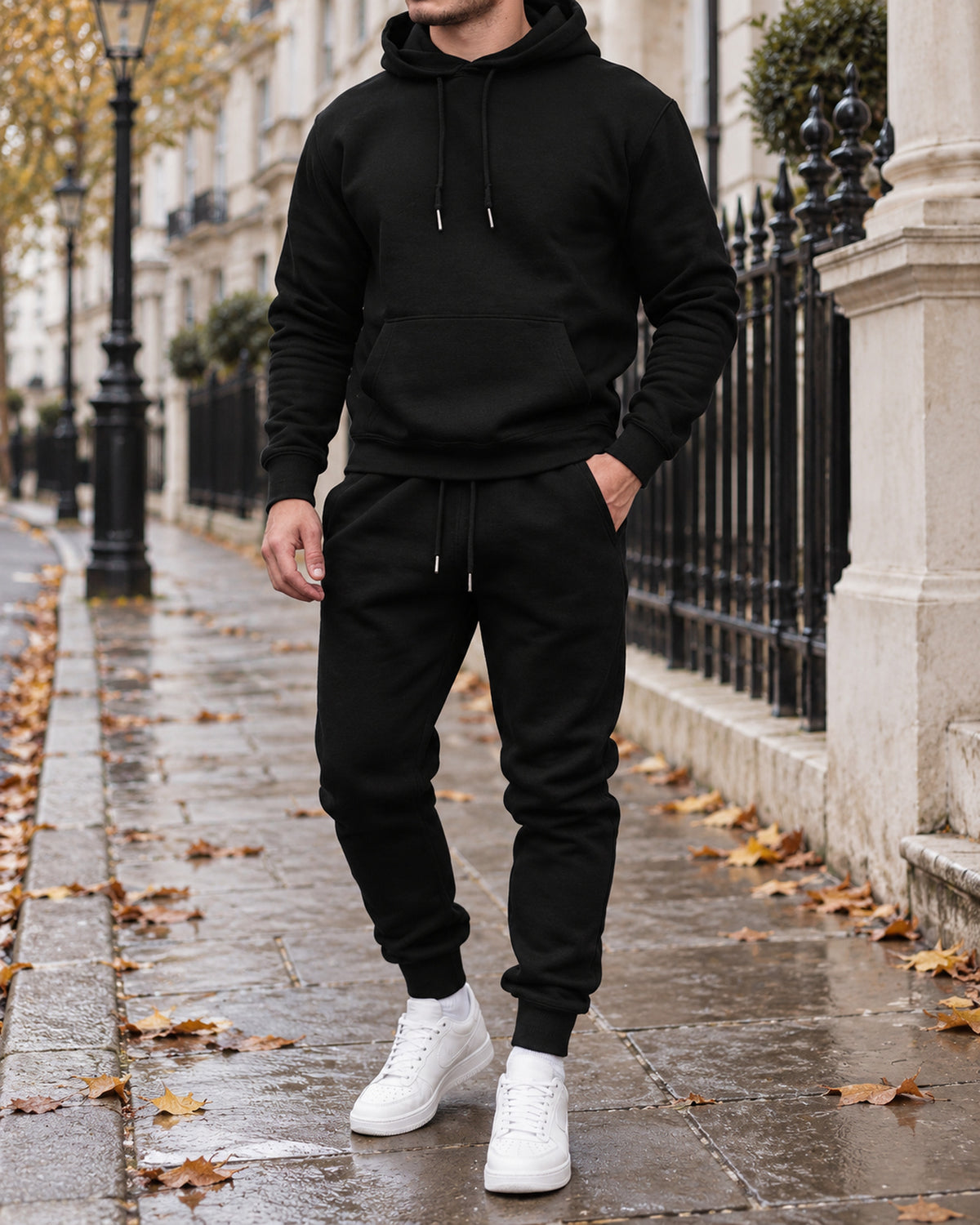 Men's Co-ord Set in Black - editorial