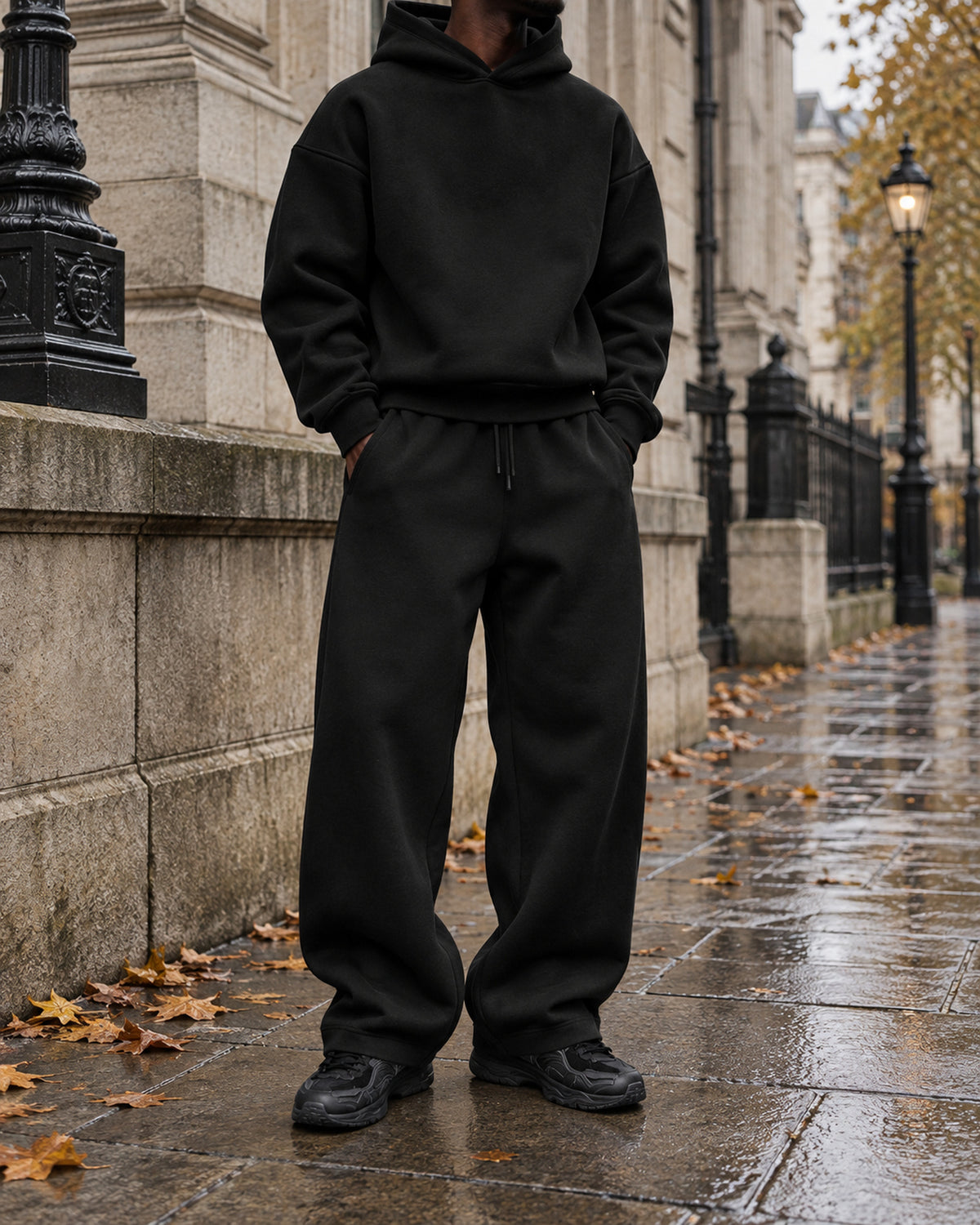 Men's Co-ord Set in Black - editorial