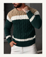 Men's Long Sleeve Jumper in Army Green - original-tratada
