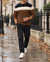 Men's Long Sleeve Jumper in Brown - editorial