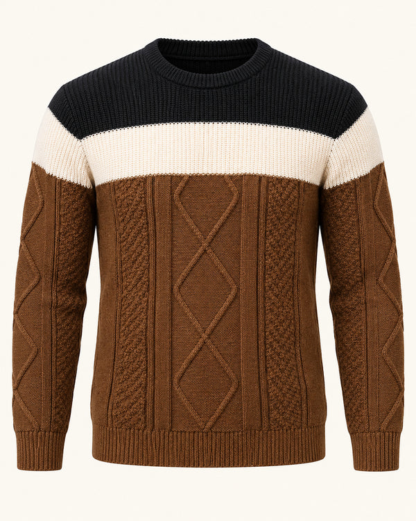 Men's Long Sleeve Jumper in Brown - principal