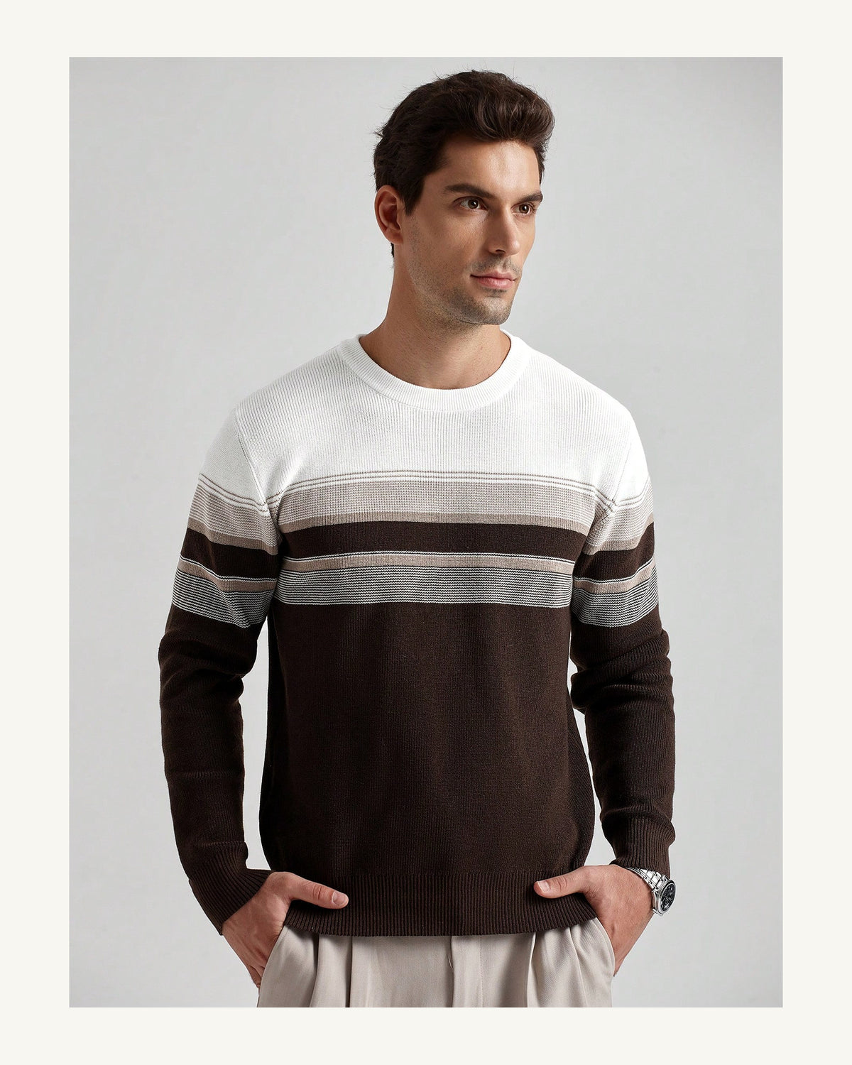 Men's Long Sleeve Jumper in Multicolor - original-tratada