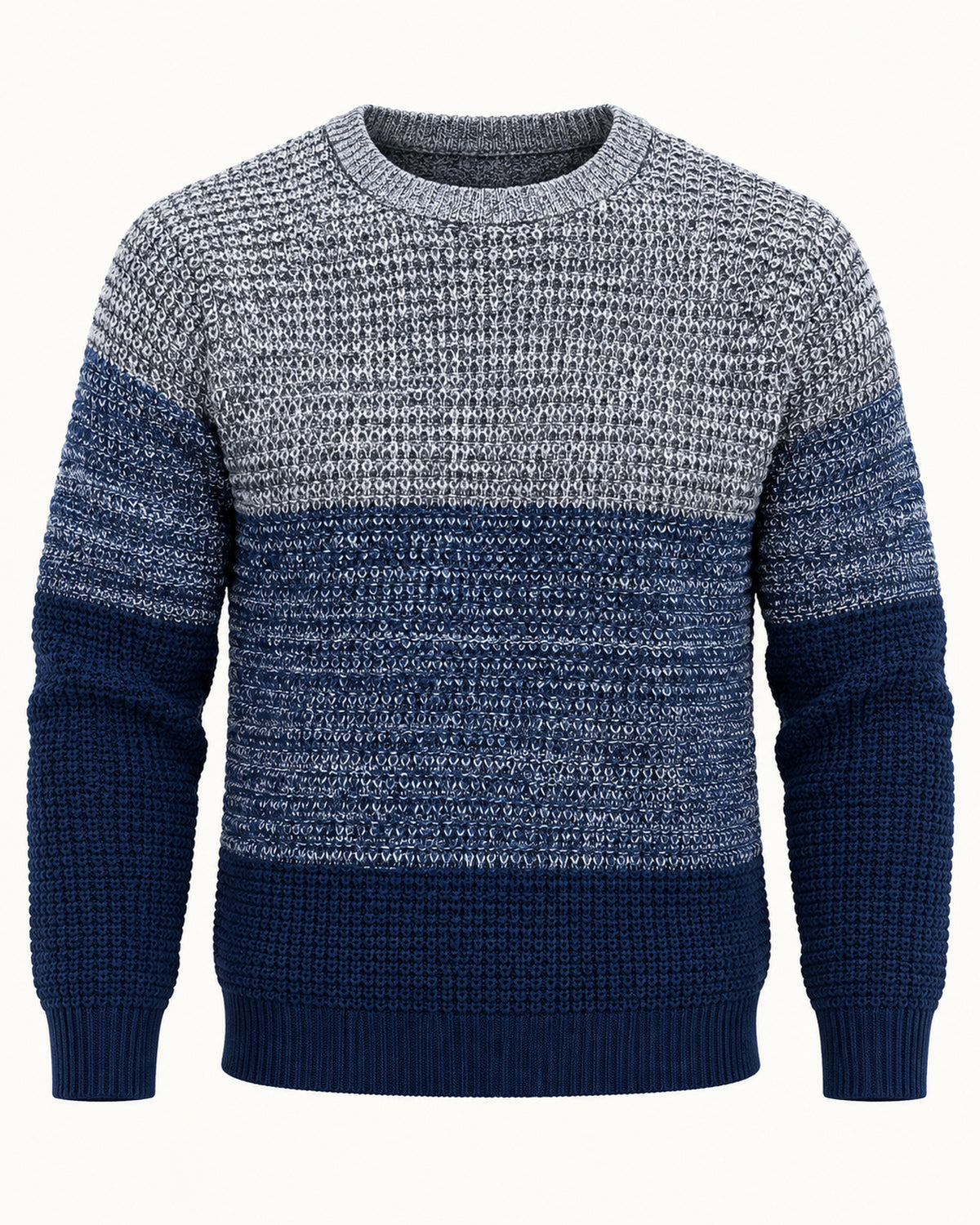 Men's Colourblock Long Sleeve Crew Neck Jumper in Blue - principal