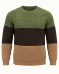 Men's Long Sleeve Crew Neck Jumper in Brown - principal