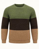 Men's Long Sleeve Crew Neck Jumper in Brown - principal