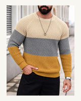 Men's Long Sleeve Crew Neck Jumper in Ginger - original-tratada