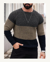 Men's Long Sleeve Crew Neck Jumper in Multicolor 2 - original-tratada
