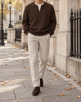 Men's Long Sleeve Jumper in Brown - editorial
