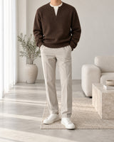 Men's Long Sleeve Jumper in Brown - look-completo